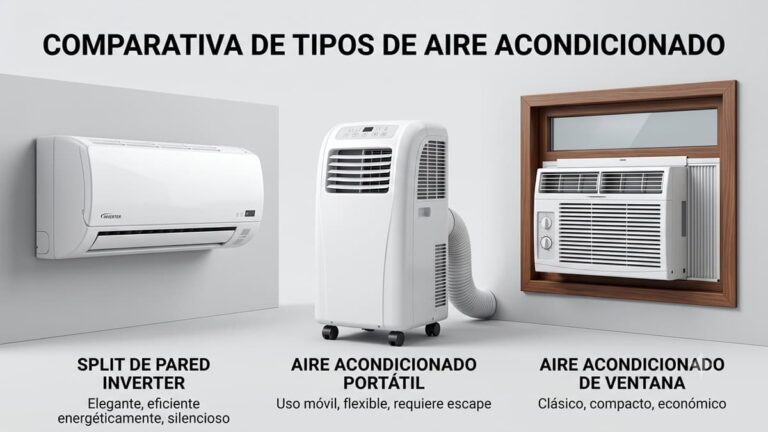 Comparativa de tipos de aire acondicionado